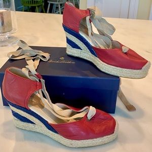 BrooksBros wedge Espadrille worn4 1hr graduation